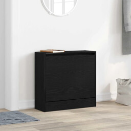 Shoe Cabinet Black Oak 60 X 21 X 57 Cm Engineered Wood Vidaxl
