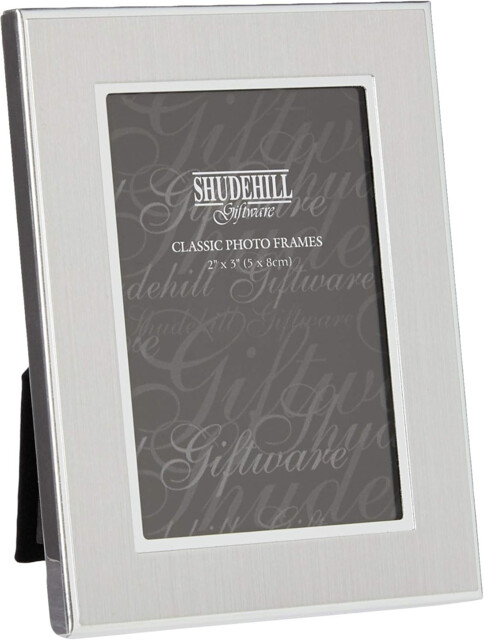 "2"" X 3"" Plain Satin Silver Classic Photo Frame Gift Present 24123"