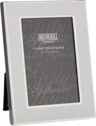 "2"" X 3"" Plain Satin Silver Classic Photo Frame Gift Present 24123"