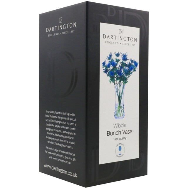 Dartington Wibble Bunch Vase Mouth Blown Glass Flower Display Gift
