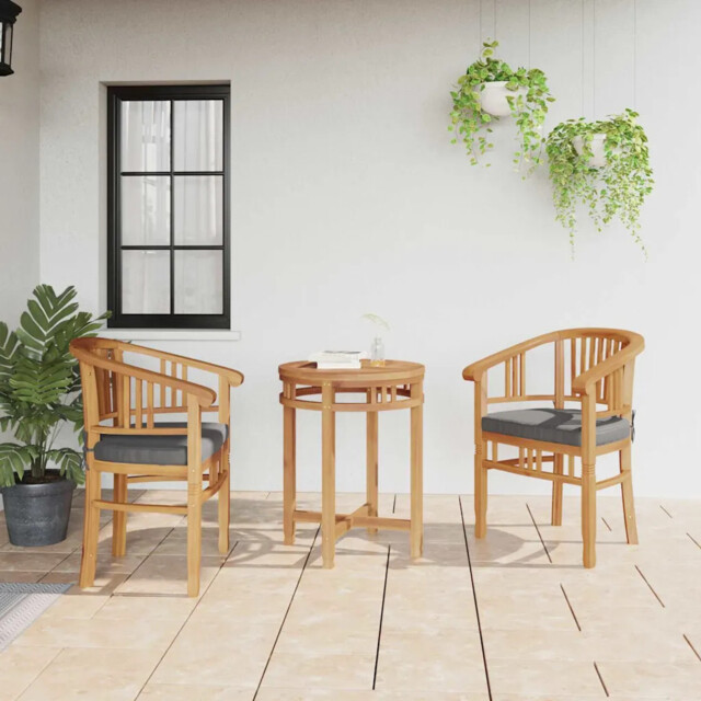 Garden Chairs 2 Pcs Brown 63 X 58 X 89 Cm Solid Teak Wood Vidaxl