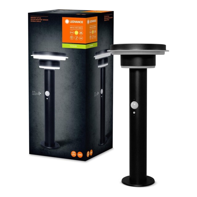 Ledvance Endura Style Solar Double Circle 6w Wall/post Outdoor Motion