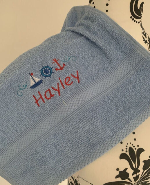 Nautical Towel - Personalised - Flannel / Hand Towel / Bath Towel