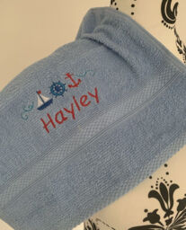 Nautical Towel - Personalised - Flannel / Hand Towel / Bath Towel