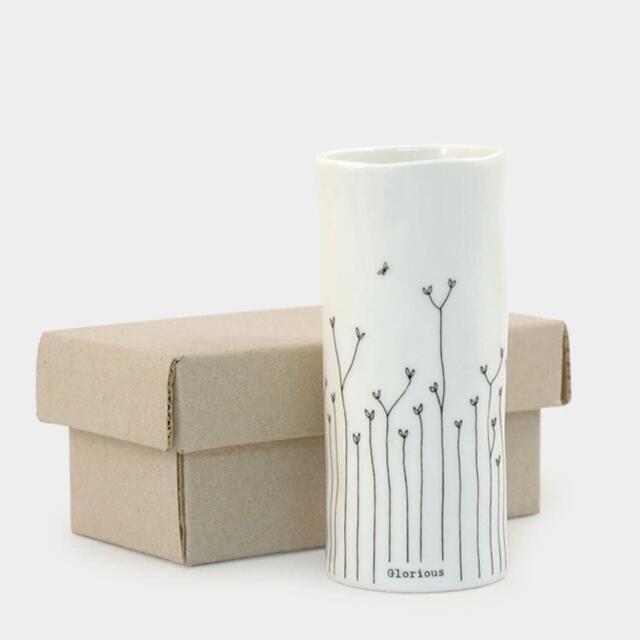 Small Porcelain Vase East Of India Decorative White Flower Vases