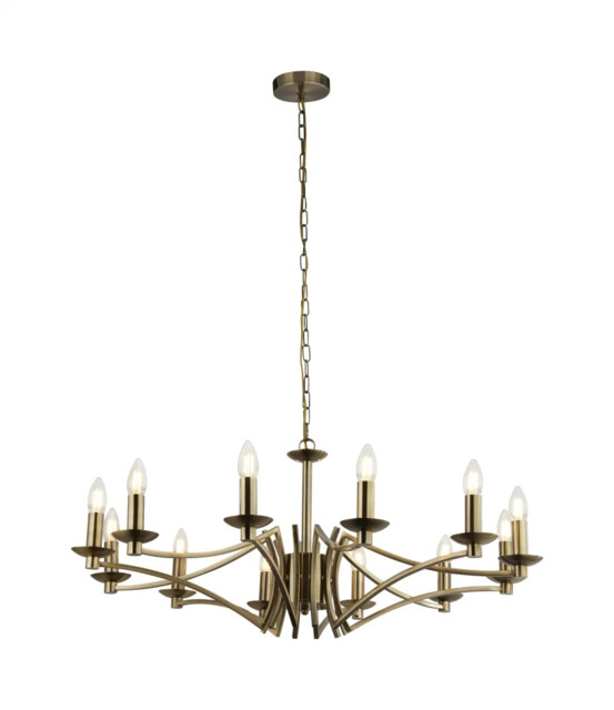 Ceiling Light Brass Ascot 12 Antique Searchlight 41312-12ab