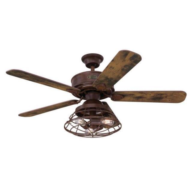 "Westinghouse Barnett 48"" Barnwood Ceiling Fan With Led Light Kit &"