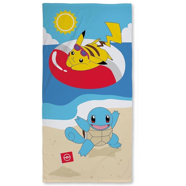 Pokemon Beach Towel Pikachu And Squirtle 70x140cm Cotton Original