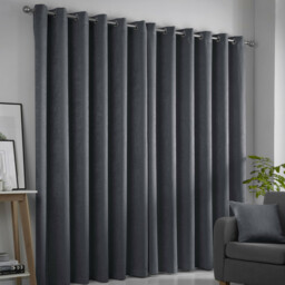 Eyelet Ready Made Curtains Dim Out Fabric Strata Choice Of Colours &