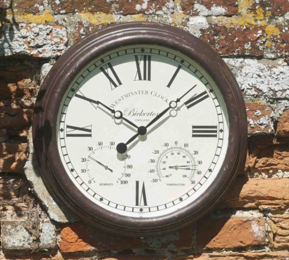 Smart Garden Bickerton Wall Clock & Thermometer 15 Inch