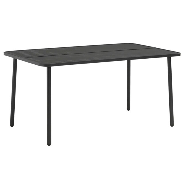 Garden Table Dark Grey 150x90x72 Cm Steel Vidaxl