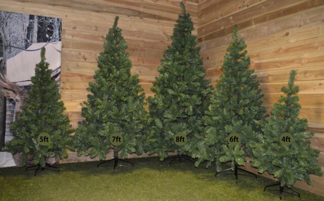 4ft, 5ft, 6ft, 7ft Or 8ft Imperial Pine Christmas Tree In Green, Black