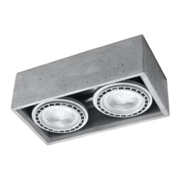 Indoor Ceiling Lamp Quatro 2 Concrete Grey Gu10/es111 Led Sollux