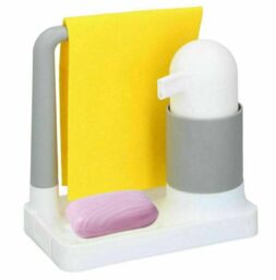 Kitchen Sink Organiser Plastic Tidy With 350ml Dispenser Alpina