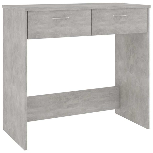 Desk Concrete Grey Engineered Wood Corner Table Office Workstation
