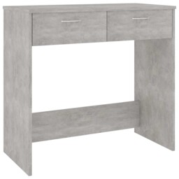 Desk Concrete Grey Engineered Wood Corner Table Office Workstation