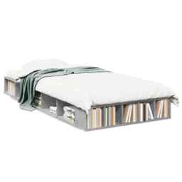 Bed Frame Concrete Grey 90x200 Cm Engineered Wood Vidaxl