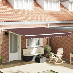 Manual Retractable Awning Brown 400x300 Cm Vidaxl