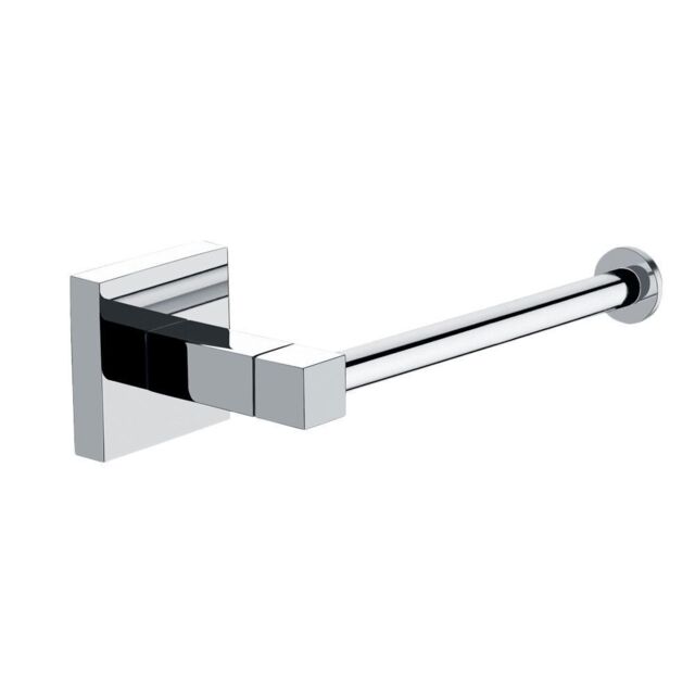 Ecospa Modern Square Toilet Paper Roll Holder In Chrome Wc Bathroom