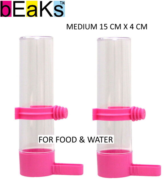 Beaks Fountain Feeder Small Medium Bird Plastic Water Food Feeder 2