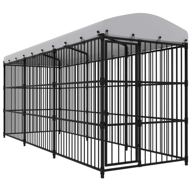 Outdoor Dog Kennel With Roof 450x150x210 Cm Vidaxl
