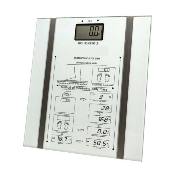Digital Square Glass Body Electronic Scale Lcd Body Fat Weighing Scale