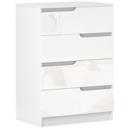 Chest Of Drawers 4-drawer 60x40x85cm White High Gloss Drawer Matte