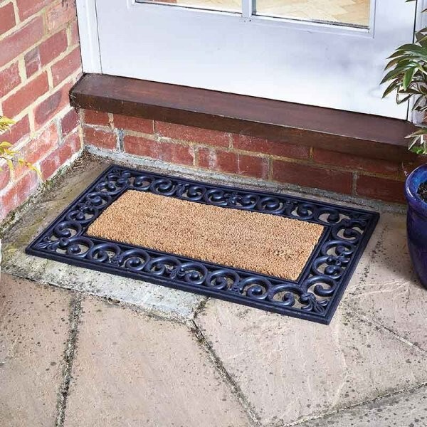 Heavy Duty Door Mat Insert Non Slip Natural Coir Indoor Outdoor