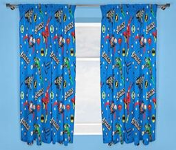 "Official Licensed Character Pleated Curtains 54"" Or 72"" Drop Disney"
