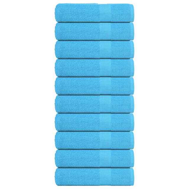 Shower Towels 10 Pcs Turquoise 70x140 Cm 360 Gsm 100% Cotton Vidaxl