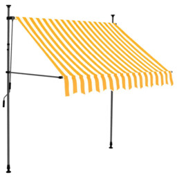Retractable Awning 100cm White & Orange Polyester Pu Coating Steel