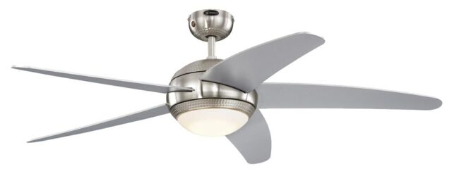 Ceiling Fan With Led Light And Remote Westinghouse Bendan Silver 132