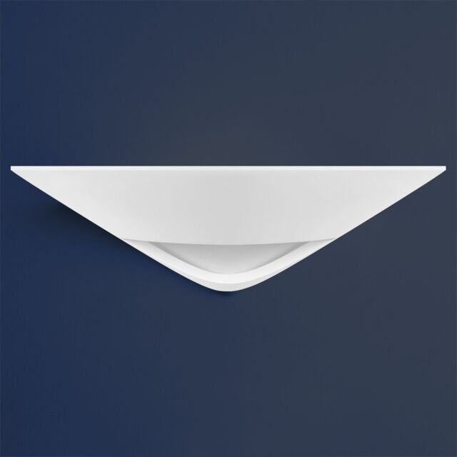 Modern Half Round Moon White Ceramic Contemporary Indoor Wall Light