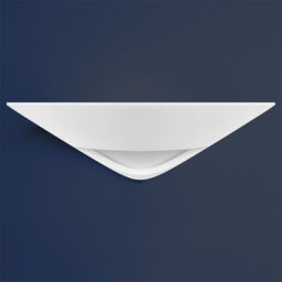 Modern Half Round Moon White Ceramic Contemporary Indoor Wall Light