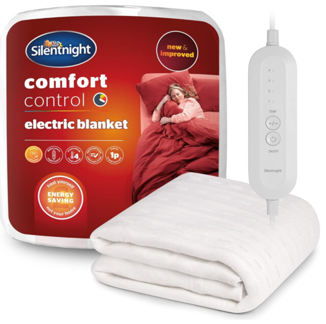 Silentnight Single Comfort Control Electric Blanket Bed Heated