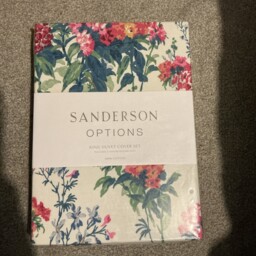 Sanderson Options King Size Duvet Set Sweet Williams Peacock