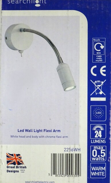 Searchlight Wall Light With Led Flexi Arm