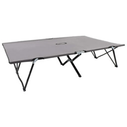 Two Person Folding Sun Lounger Grey Steel Vidaxl