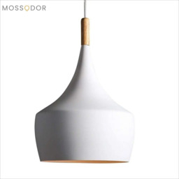 Modern White Pendant Light – Industrial Hanging Lamp For Kitchen,