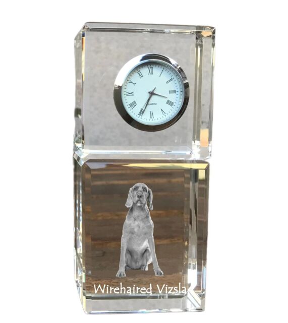 Vizsla Crystal Clock With A Dog Art-dog