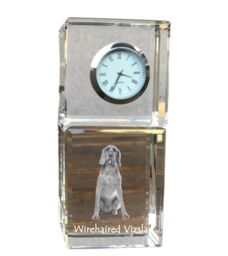Vizsla Crystal Clock With A Dog Art-dog