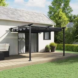 Wall Mounted Gazebo Anthracite Steel Vidaxl