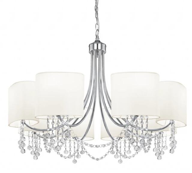 Ceiling Light Silver Nina 8 Chrome Searchlight 1058-8cc