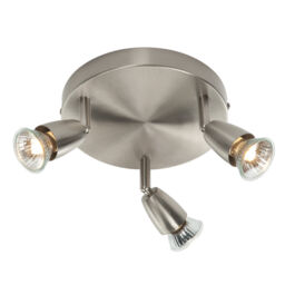 1 2 3 4 6 Way Brushed Chrome Gu10 Ceiling Spotlight Round Or Straight