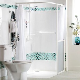 Akw Disabled Heavy Duty Bath Or Shower Curtain White Polyester