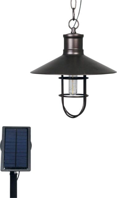 Solar Led Hanging Light Porch Pergola Luxform Bronze Garden Outdoor