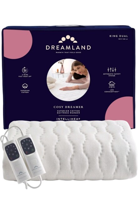 Dreamland Sleep Tight Superior Cotton Mattress Warmer Electric King