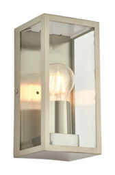 Outdoor Light Silver Oxford Wall Ip44 Brushed Stainless Steel Endon