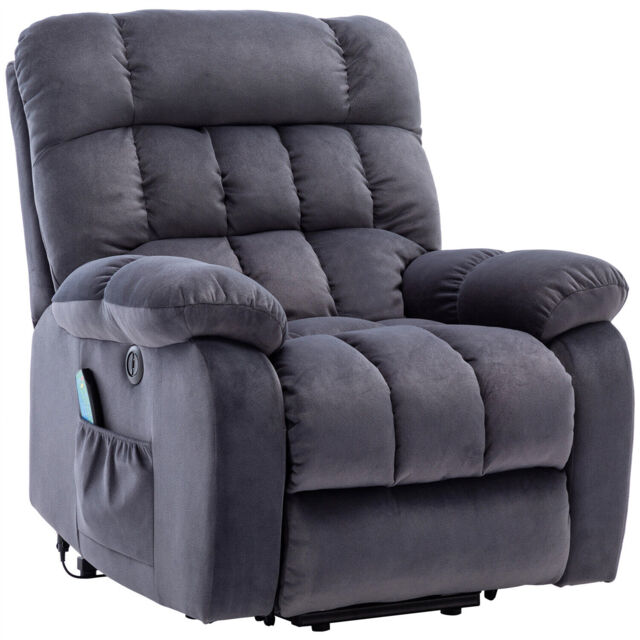 Electric Riser Recliner Chair 8 Point Massage Heated Single Sofa