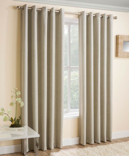 Enhanced Living Vogue Self Lined Eyelet Curtain.thermal, Blockout , 9